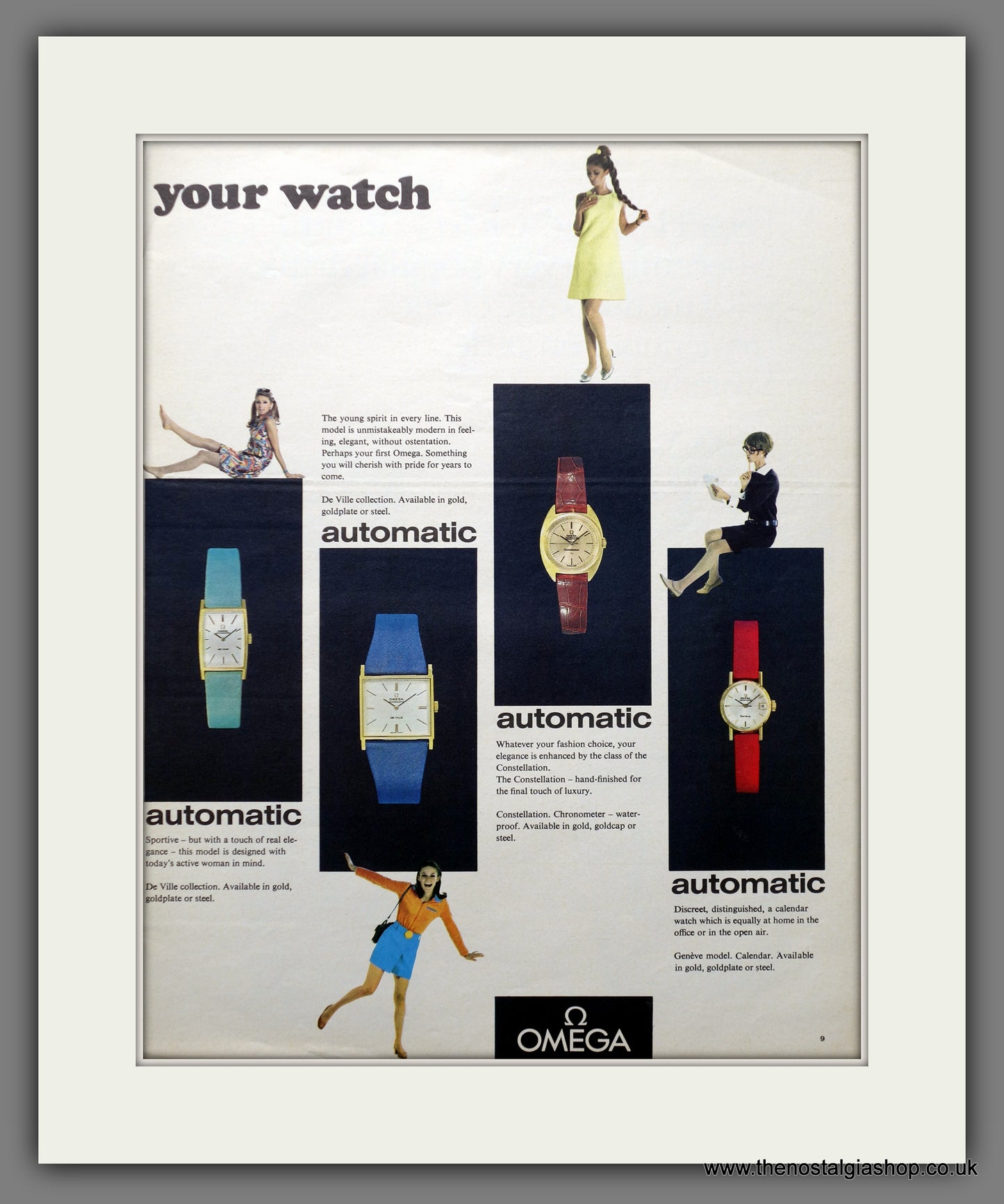 Omega Automatic Watches.  Original Double Advert 1967 (ref AD301283)