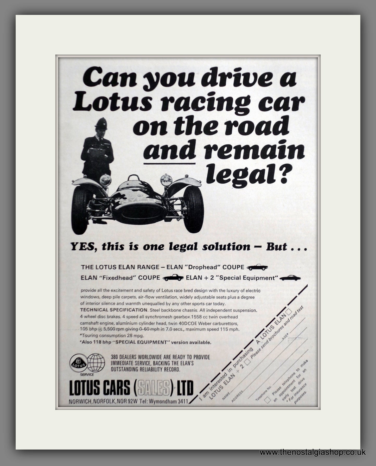 Lotus. 1969 Original Advert (ref AD61074)