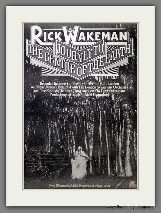 Rick Wakeman Journey To The Centre Of The Earth. Original Advert 1974 (ref AD15557)