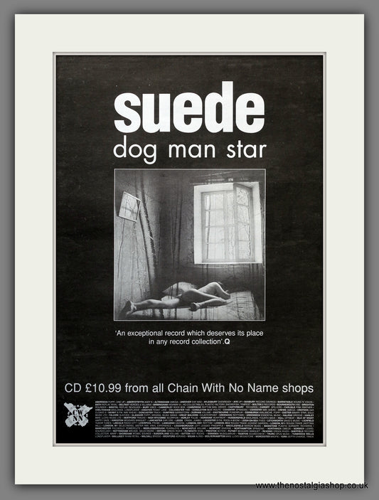 Suede Dog Man Star. Original Advert 1995 (ref AD15562)