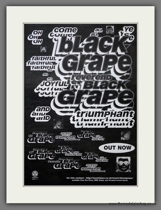 Black Grape Reverend Black Grape. Original Advert 1995 (ref AD15567)