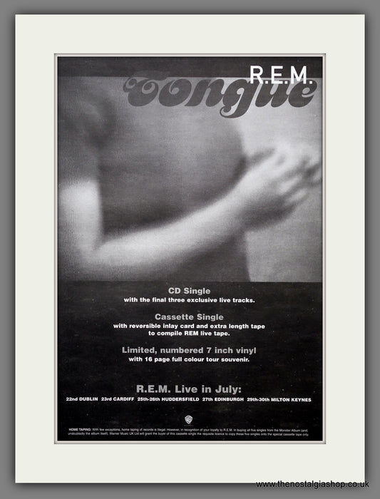 R.E.M Tongue. Original Advert 1995 (ref AD15568)