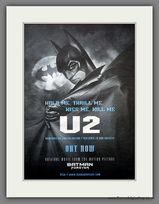 U2 Hold Me Thrill Me Batman Forever. Original Advert 1995 (ref AD15576)