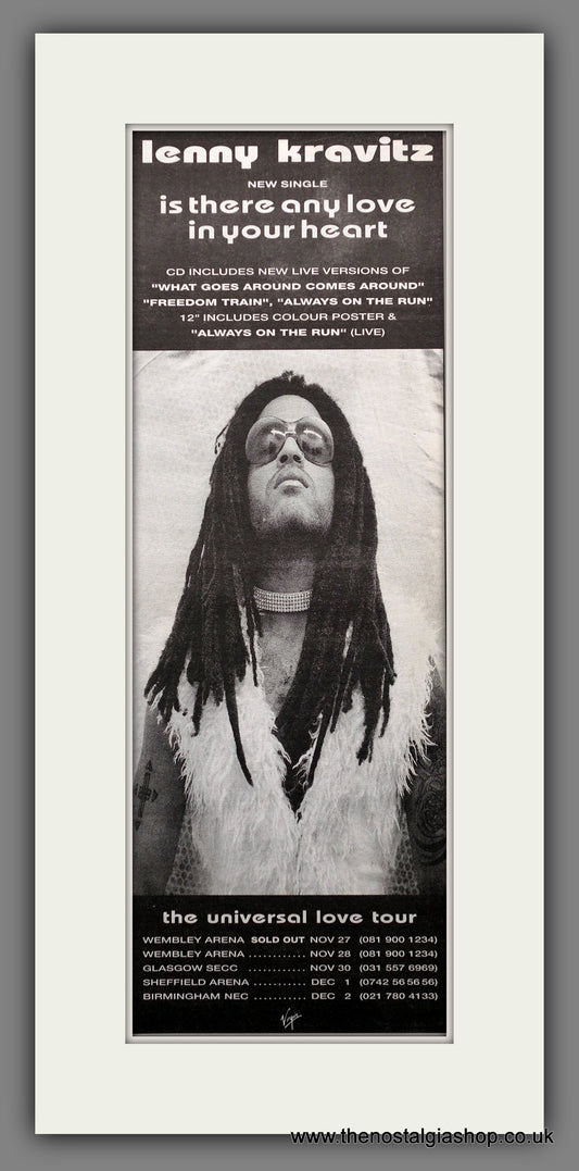 Lenny Kravitz Is There Any Love In Your Heart. Original Advert 1993 (ref AD200741)