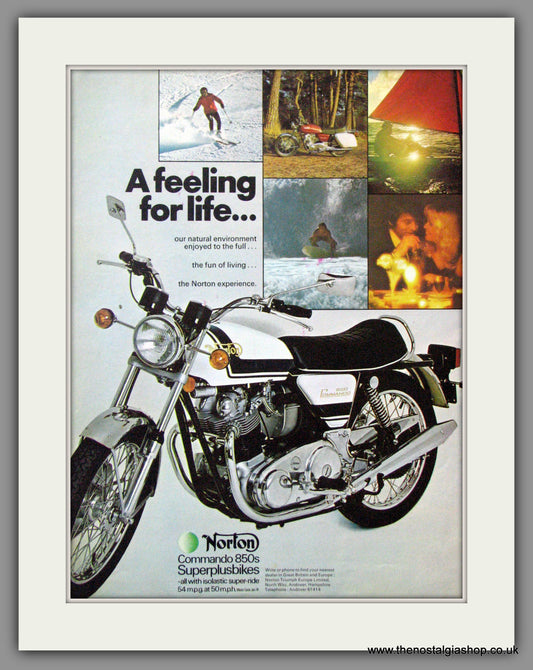 Norton Commando 850s. Original Advert 1974  (ref AD52020)