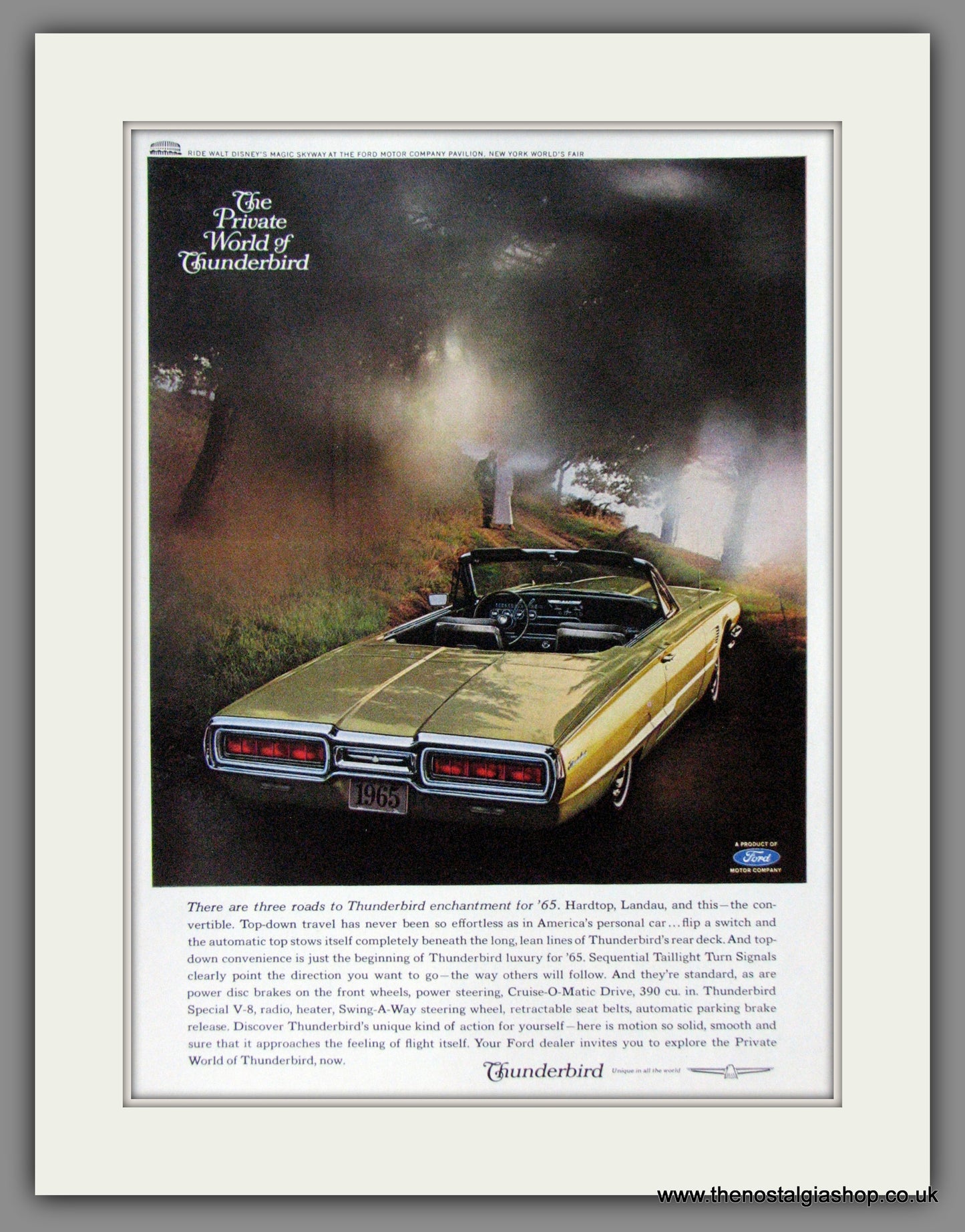 Ford Thunderbird Convertible. 1965 Original American Advert (ref AD52125)