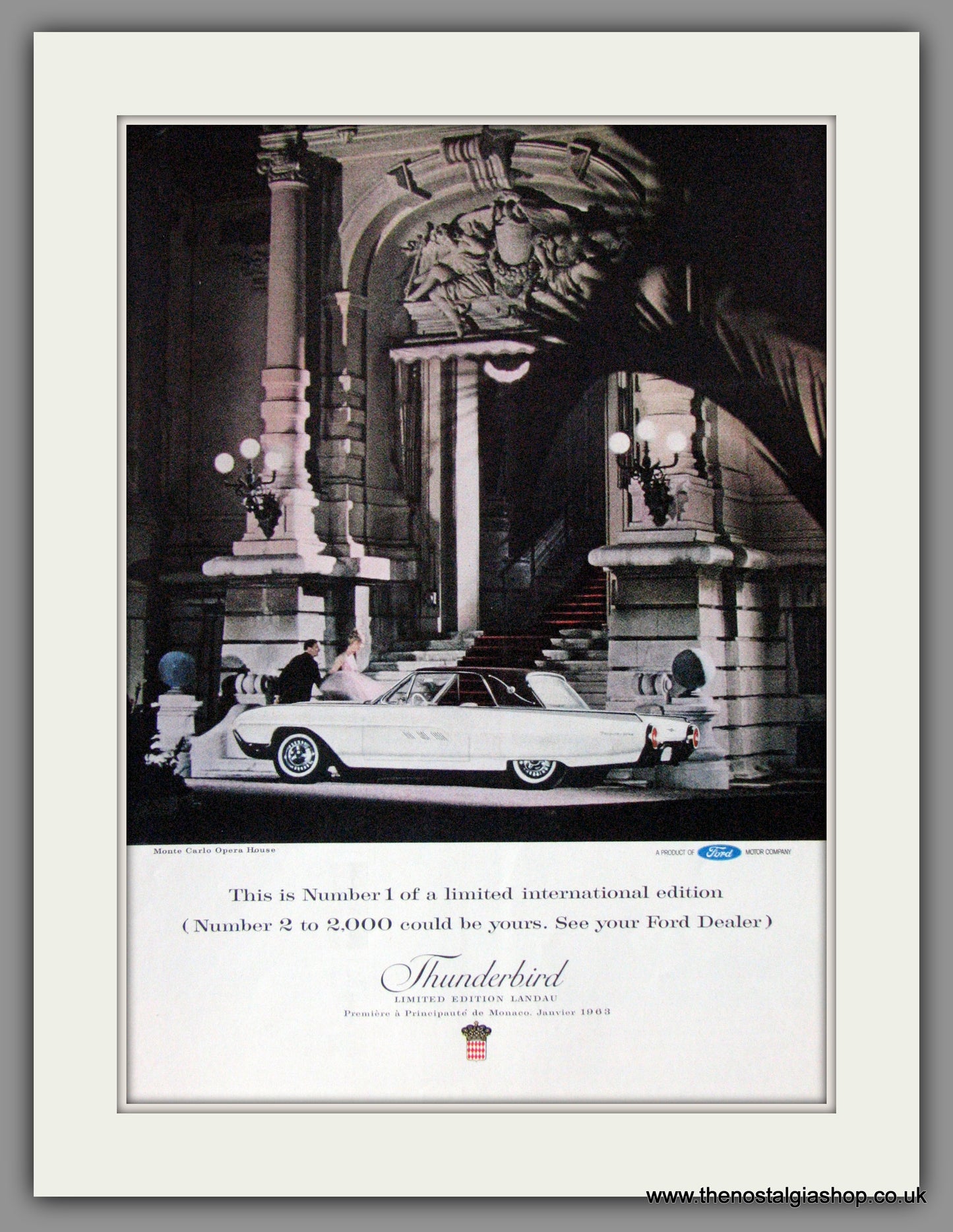 Ford Thunderbird Limited Edition Landau. 1963 Original American Advert (ref AD52128)