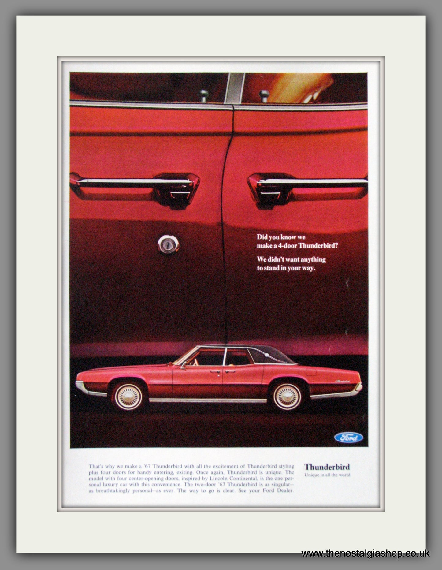 Ford Thunderbird. 1967 Original American Advert (ref AD52131)