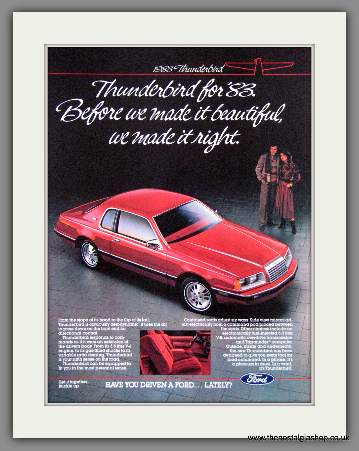 Ford Thunderbird. 1983 Original American Advert (ref AD52133)