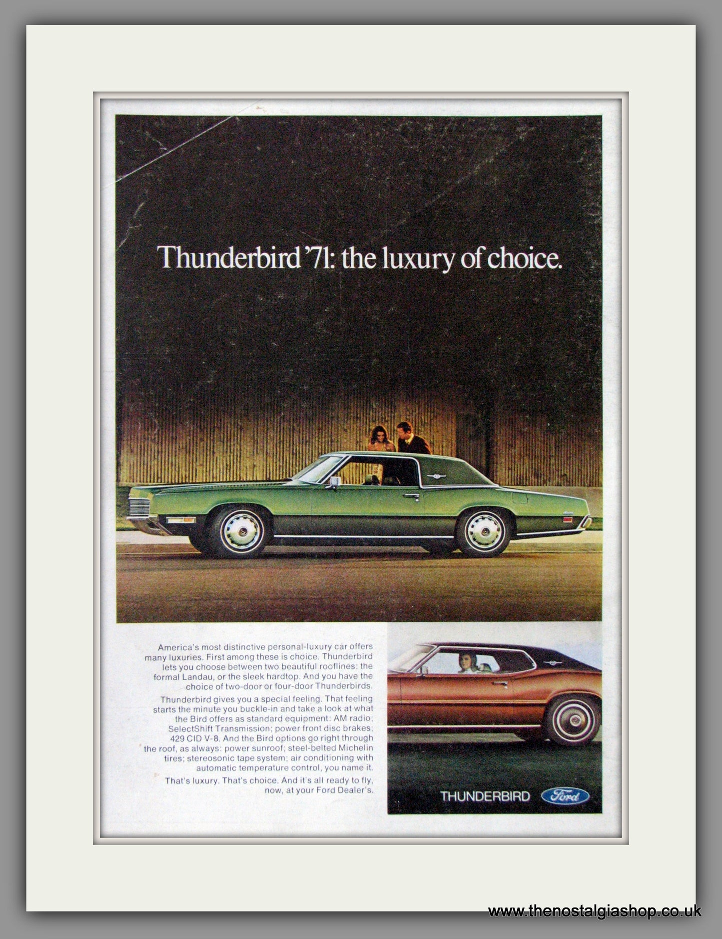 Ford Thunderbird. 1971 Original American Advert (ref AD52135)