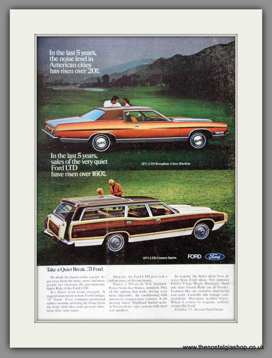 Ford LTD Brougham and Country Squire. 1971 Original American Advert (ref AD52141)