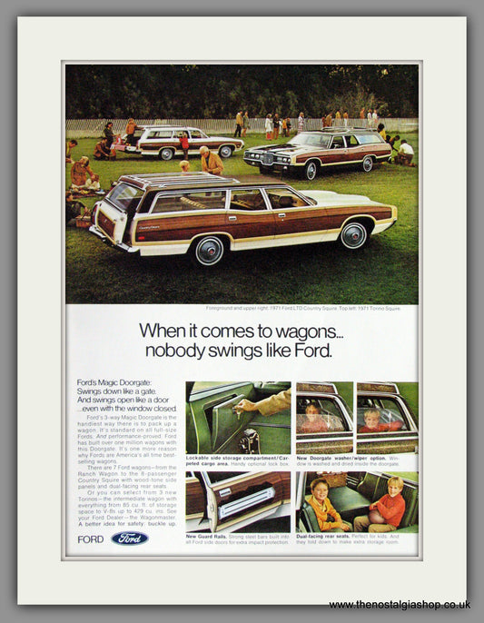 Ford Torino Squire and Country Squire Wagons. 1971 Original American Advert (ref AD52142)