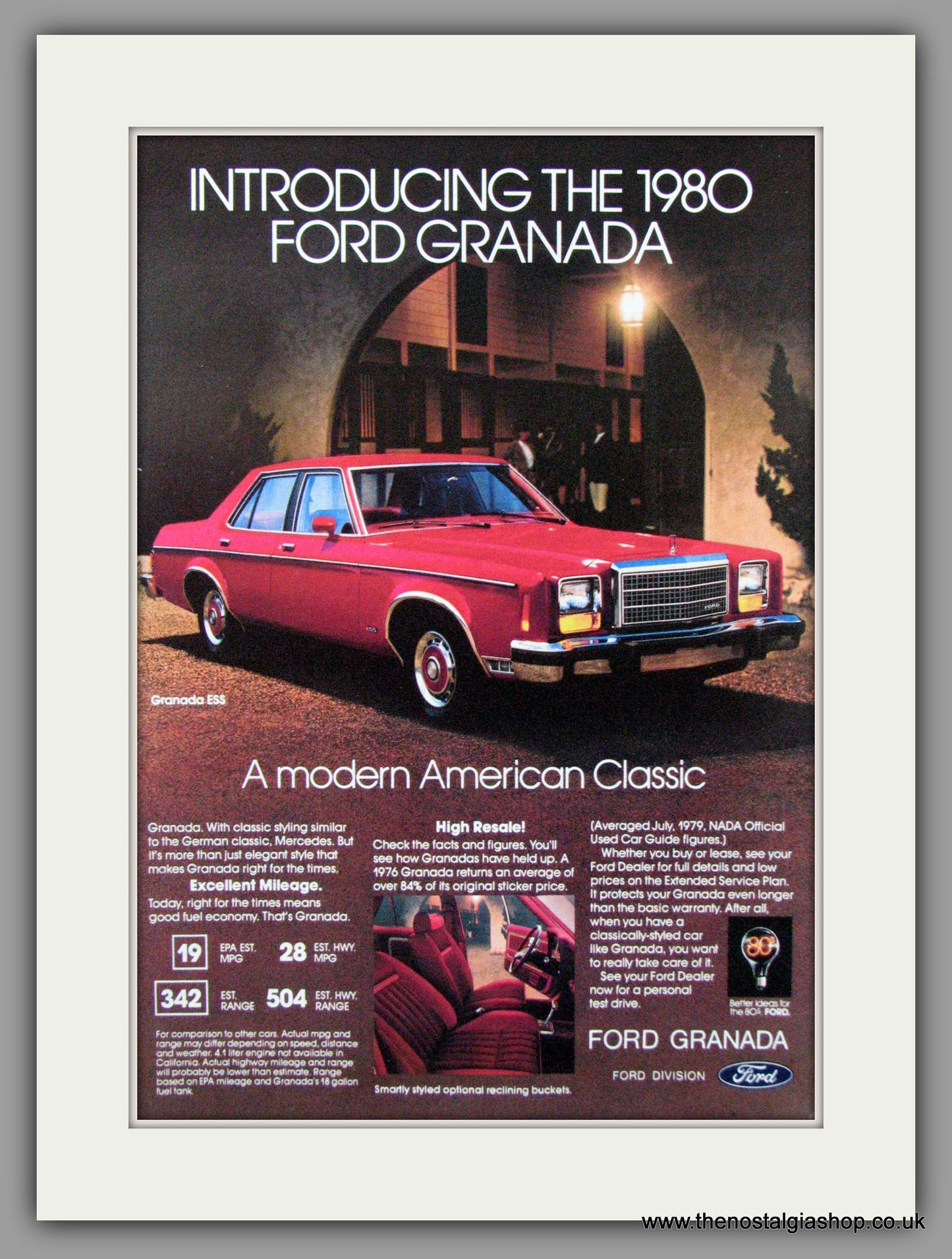 Ford Granada ESS. 1980 Original American Advert (ref AD52153)