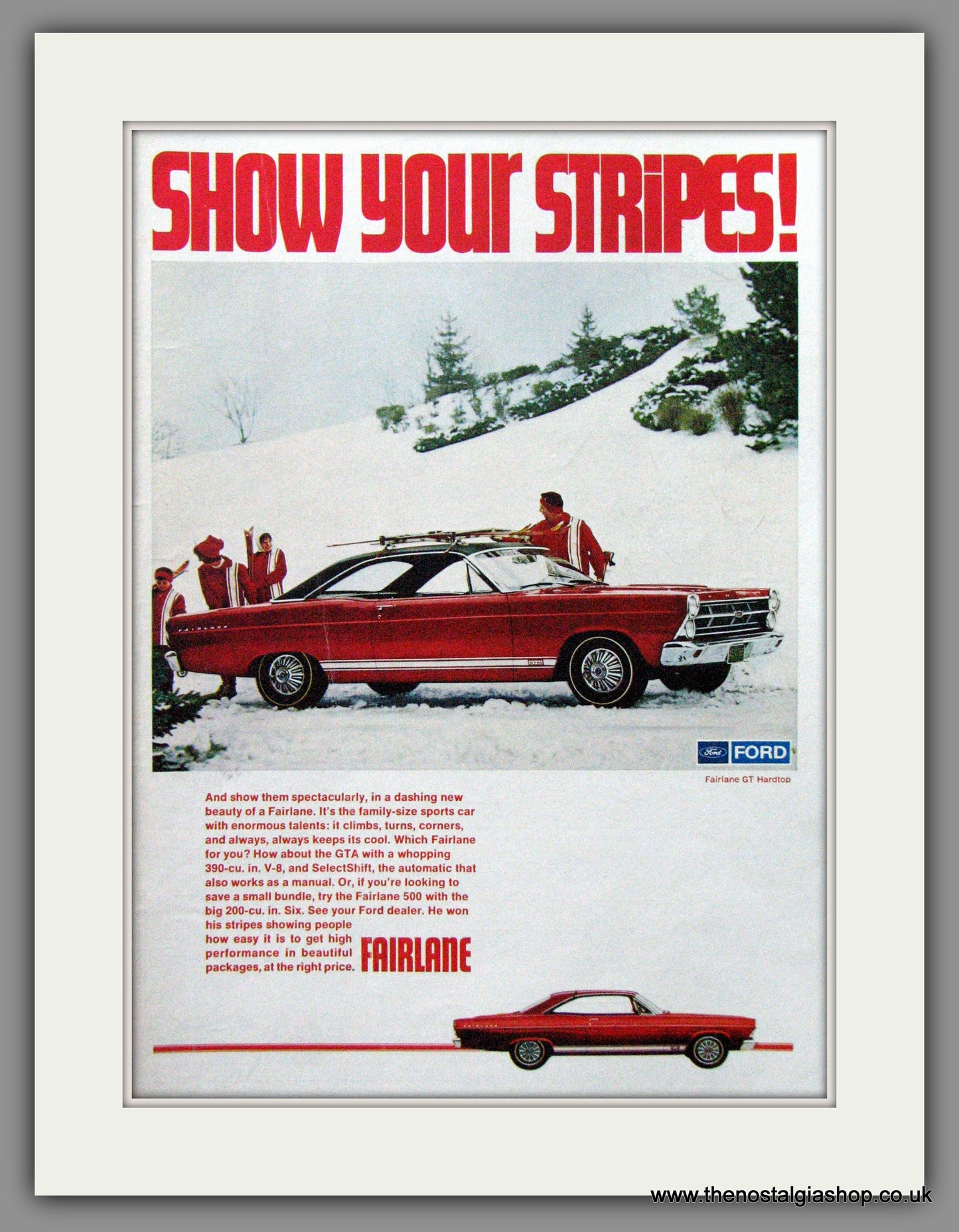 Ford Fairlane GT Hardtop. 1967 Original American Advert (ref AD52154)