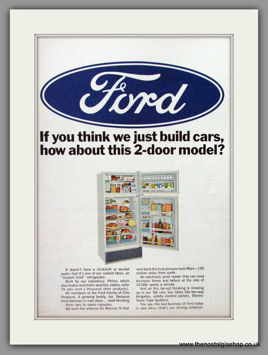 Ford. We Don't Just Build Cars...1966 Original American Advert (ref AD52158)