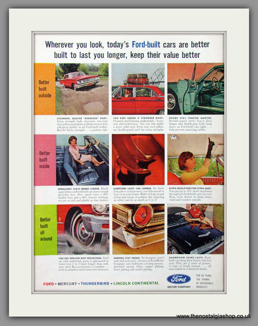 Ford Quality. 1962 Original American Advert (ref AD52160)