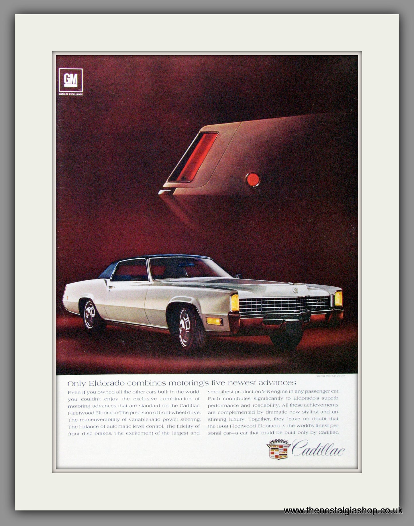 Cadillac Eldorado 1968. Original American Advert (ref AD52181)