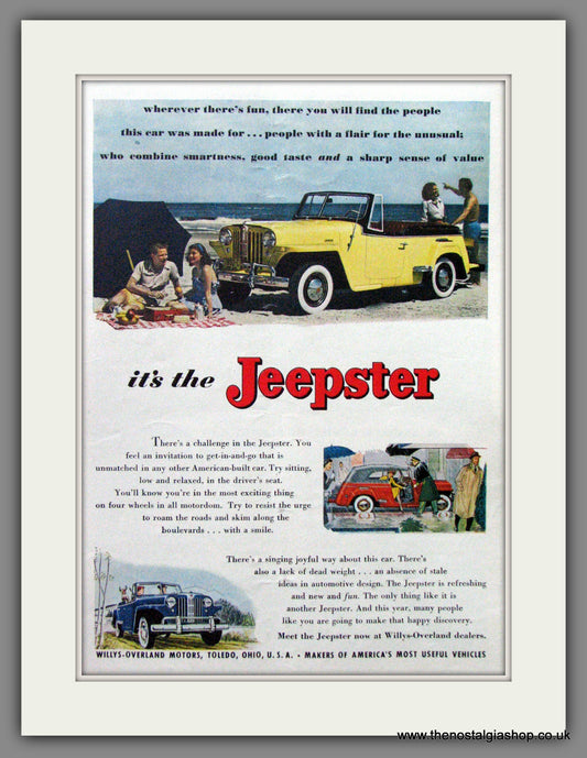 Jeepster by Willys-Overland. 1948 Original American Advert (ref AD52304)