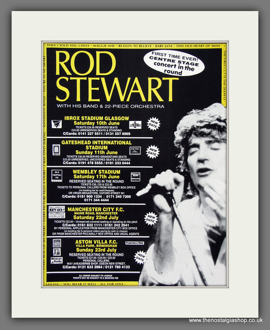 Rod Stewart Tour Advert 1995 (ref AD1796)