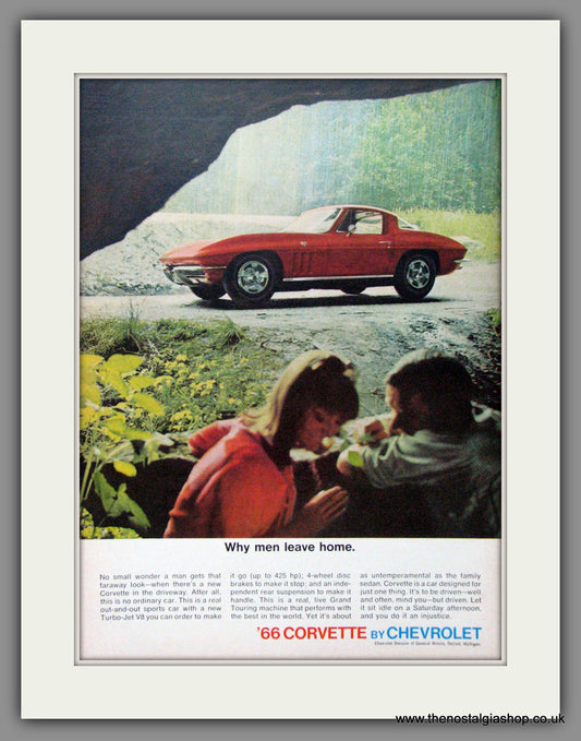 Chevrolet Corvette '66. Original American Advert 1966 (ref AD52354)