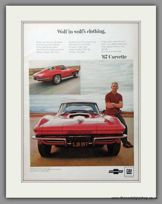 Chevrolet Corvette '67. Original American Advert 1967 (ref AD52356)