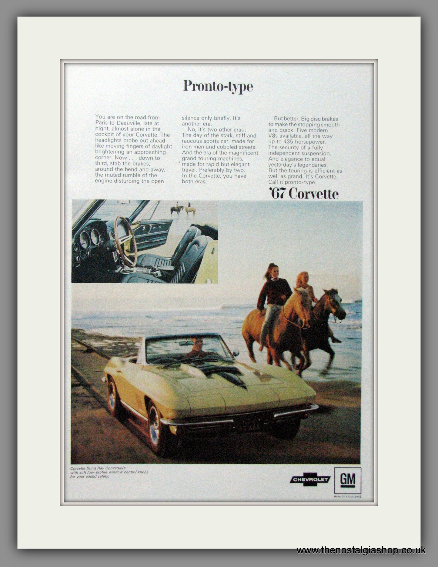 Chevrolet Corvette '67. Original American Advert 1967 (ref AD52357)