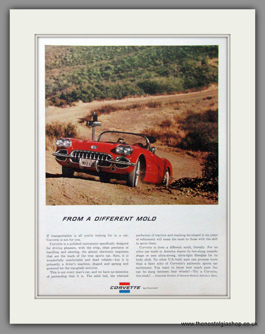 Chevrolet Corvette '59. Original American Advert 1959 (ref AD52360)