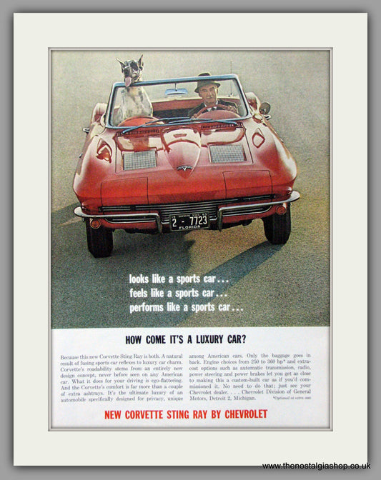 Chevrolet Corvette '63. Original American Advert 1963 (ref AD52361)