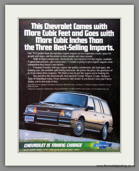 Chevrolet Cavalier Wagon '83. Original American Advert 1983 (ref AD52363)