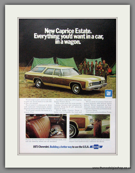 Chevrolet Caprice Estate '73. Original American Advert 1972 (ref AD52365)