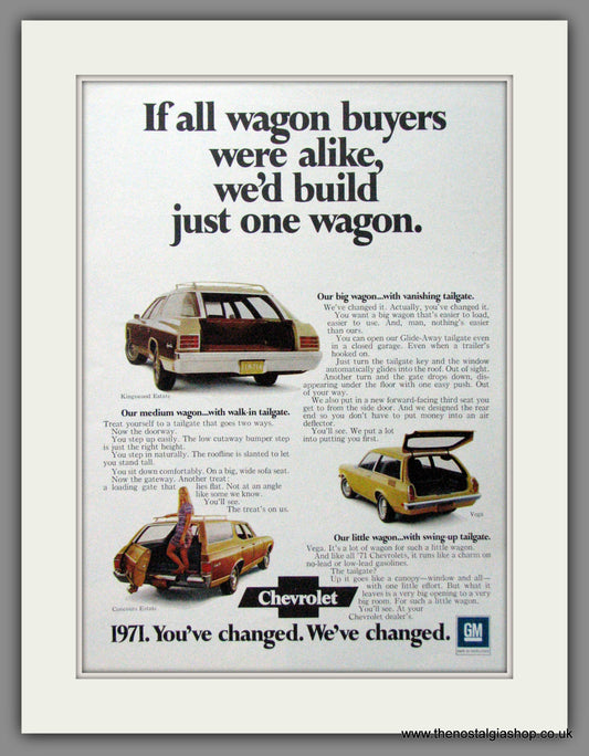 Chevrolet Wagons for '71. Original American Advert 1971 (ref AD52366)