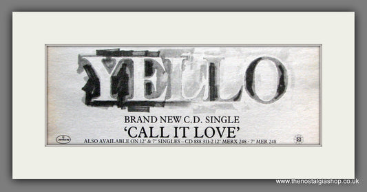 Yello. Call It Love. Original Advert 1987 (ref AD400074)