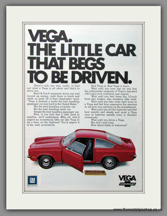 Chevrolet Vega '71. Original American Advert 1971 (ref AD52390)