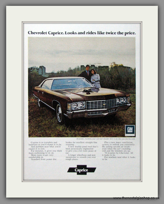 Chevrolet Caprice '71. Original American Advert 1971 (ref AD52393)