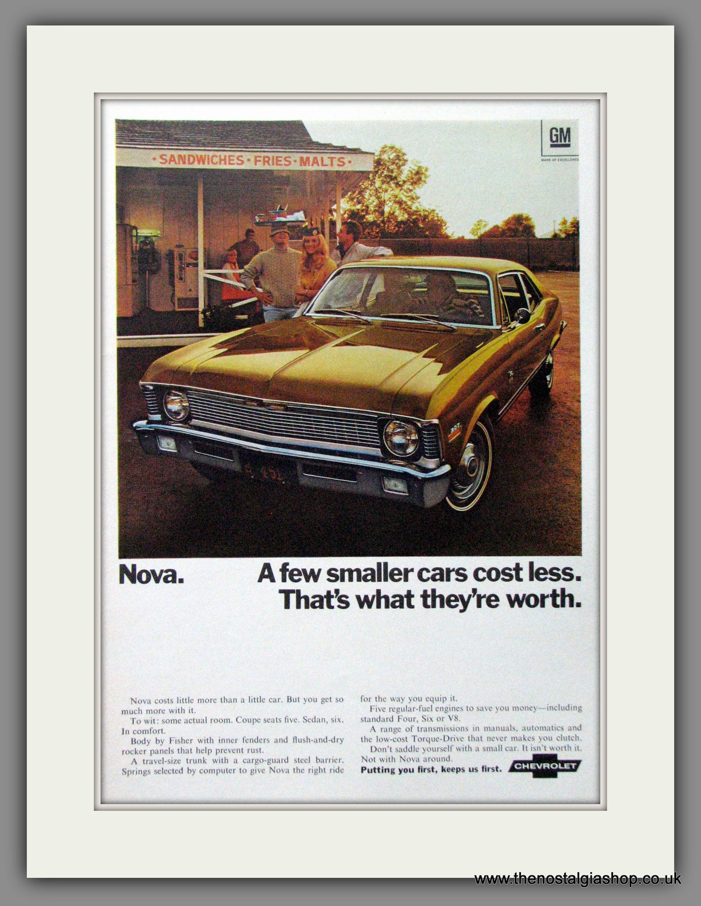 Chevrolet Nova. Original American Advert 1975 (ref AD52398)