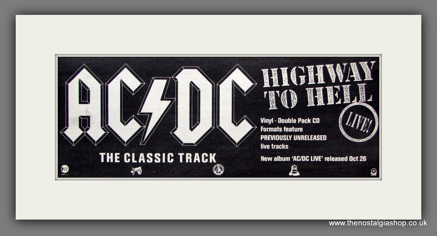 AC DC. Highway To Hell. Live. Original Advert 1992 (ref AD400085)