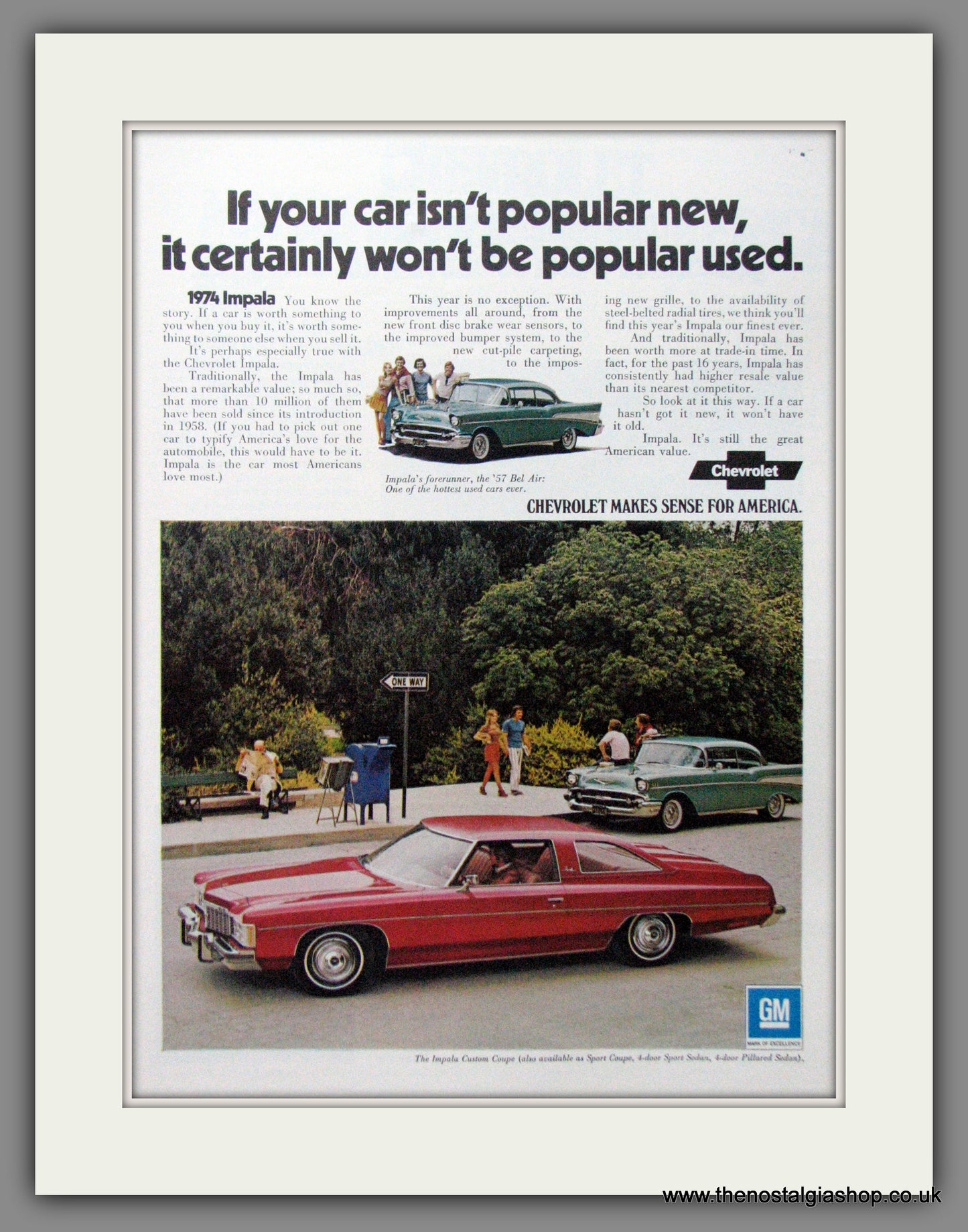 Chevrolet Impala. Original American Advert 1974 (ref AD52399)