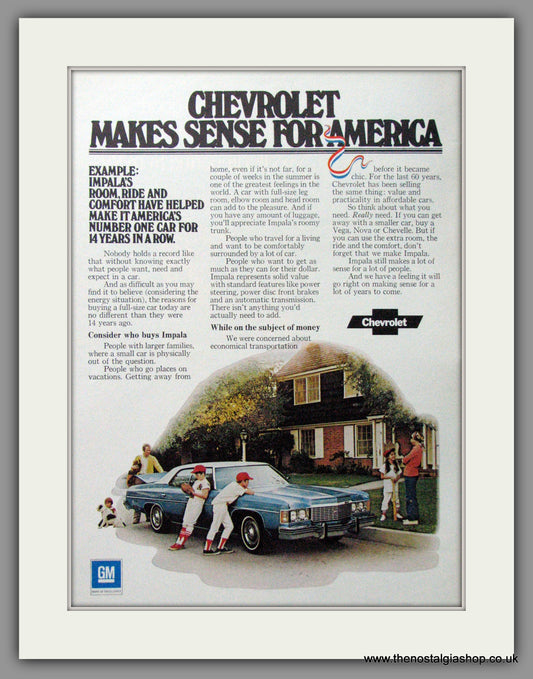 Chevrolet Impala. Original American Advert 1974 (ref AD52400)