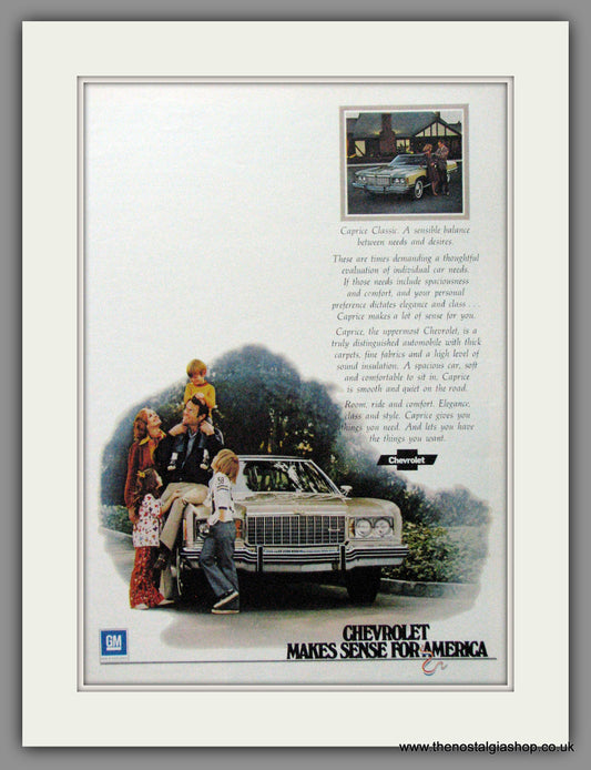 Chevrolet Caprice Classic. Original American Advert 1974 (ref AD52401)