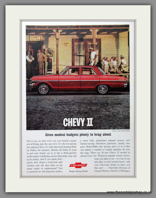 Chevrolet Chevy II 300 Sedan. Original American Advert 1963 (ref AD52404)