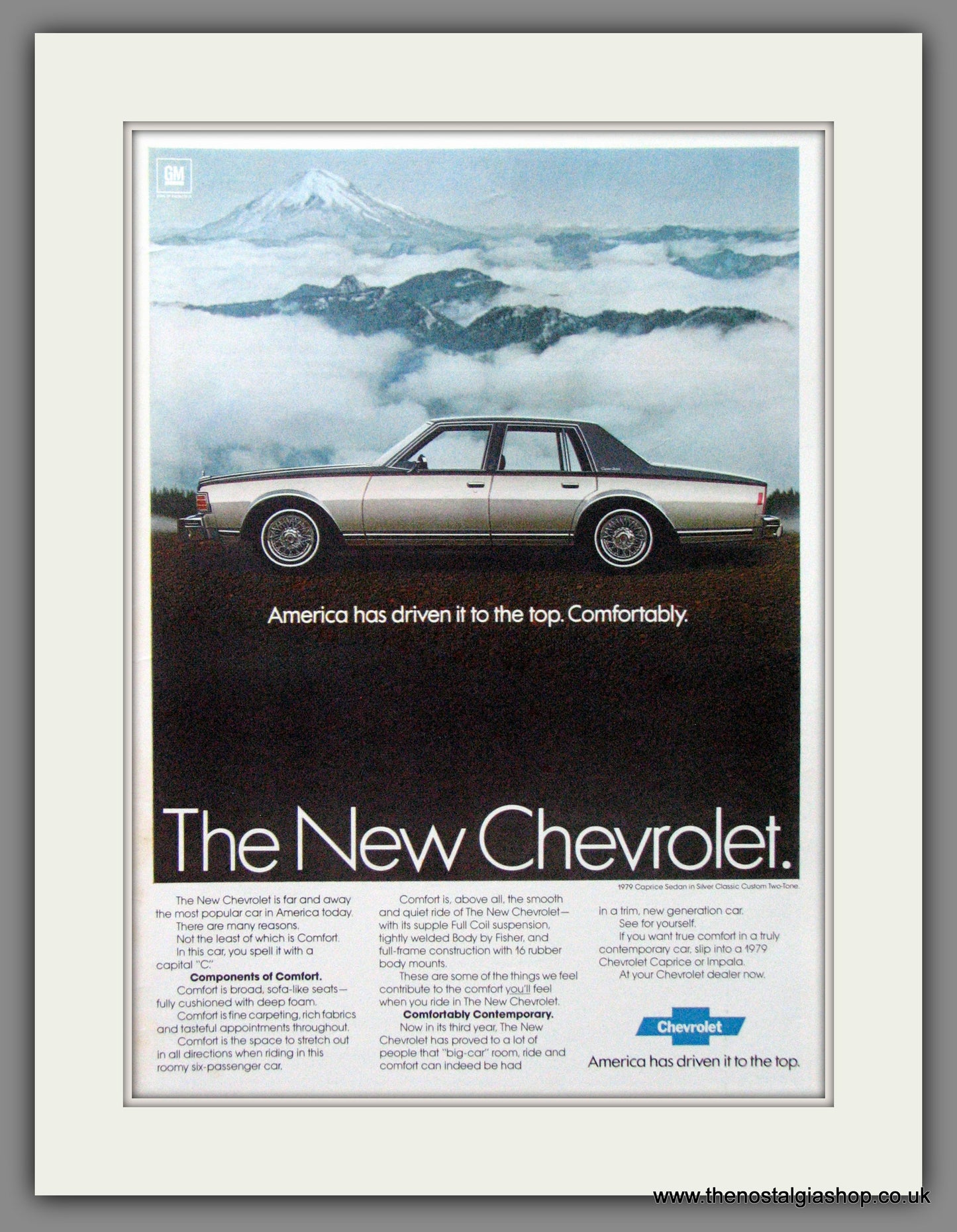 Chevrolet Caprice Sedan. Original American Advert 1979 (ref AD52435)