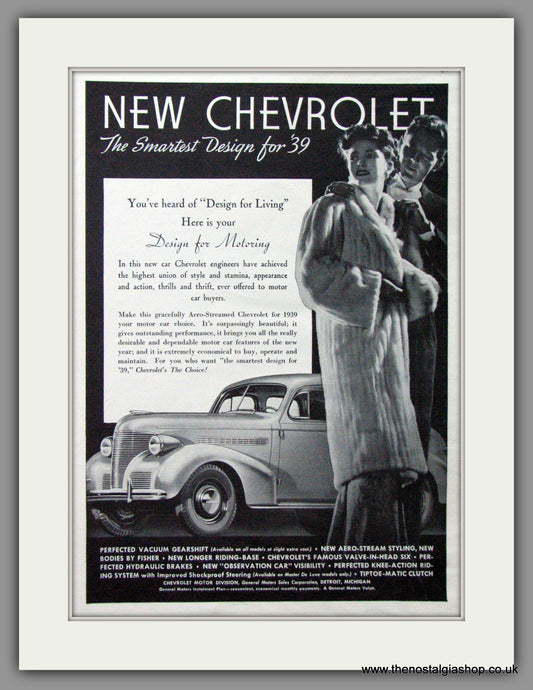 Chevrolet For 1939. Original American Advert 1939 (ref AD52438)