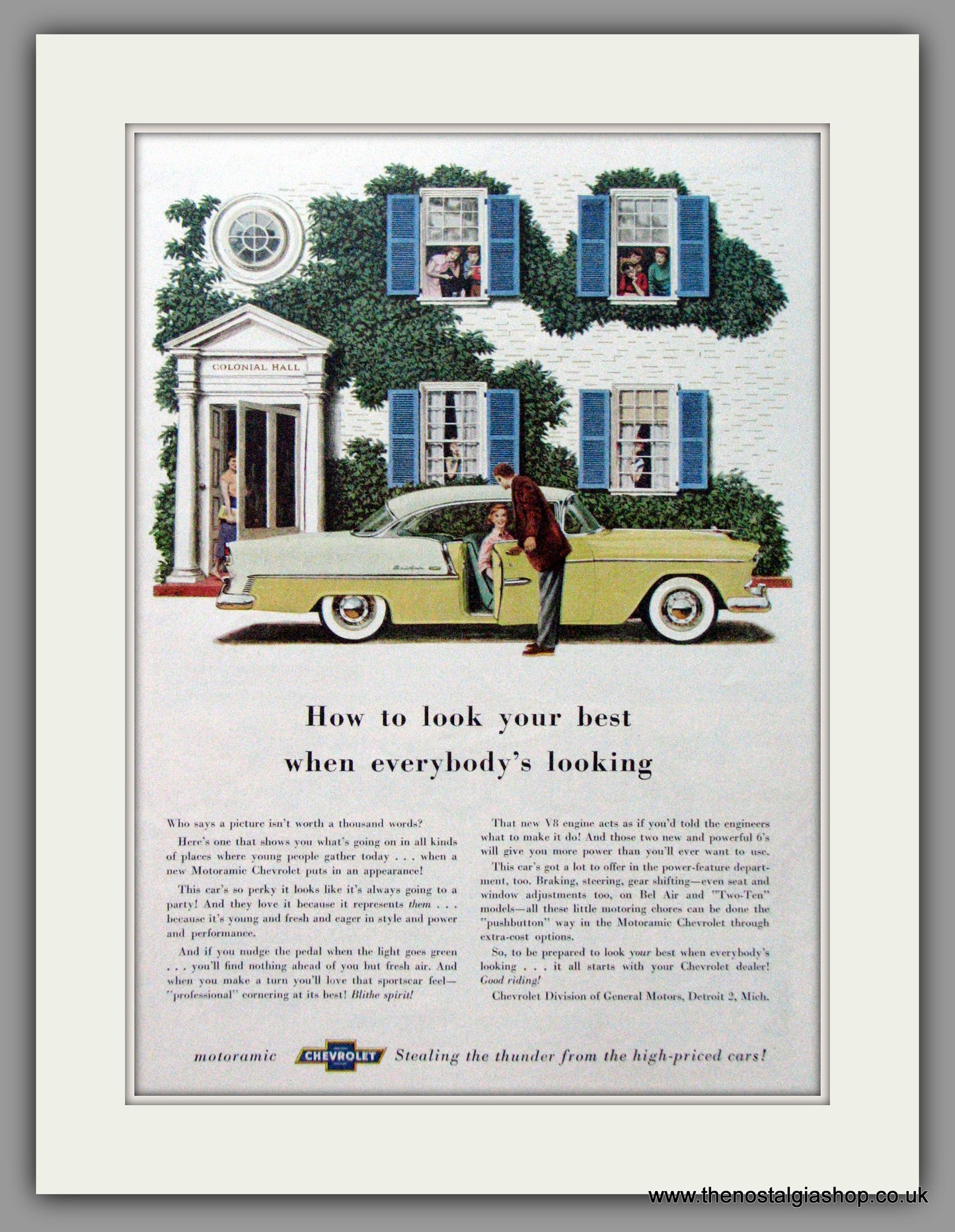 Chevrolet 1955. Original American Advert 1955 (ref AD52441)