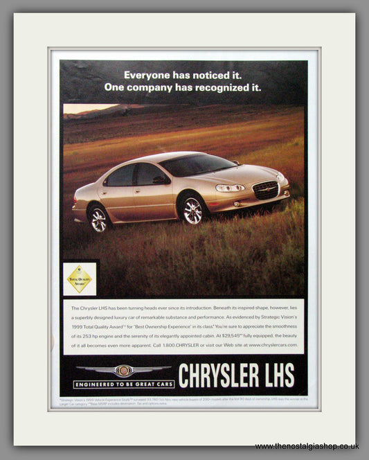 Chrysler LHS. Original American Advert 1999 (ref AD52549)