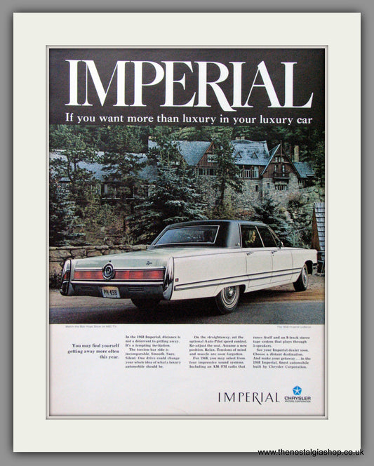 Chrysler LeBaron Imperial '68. Original American Advert 1968 (ref AD52558)