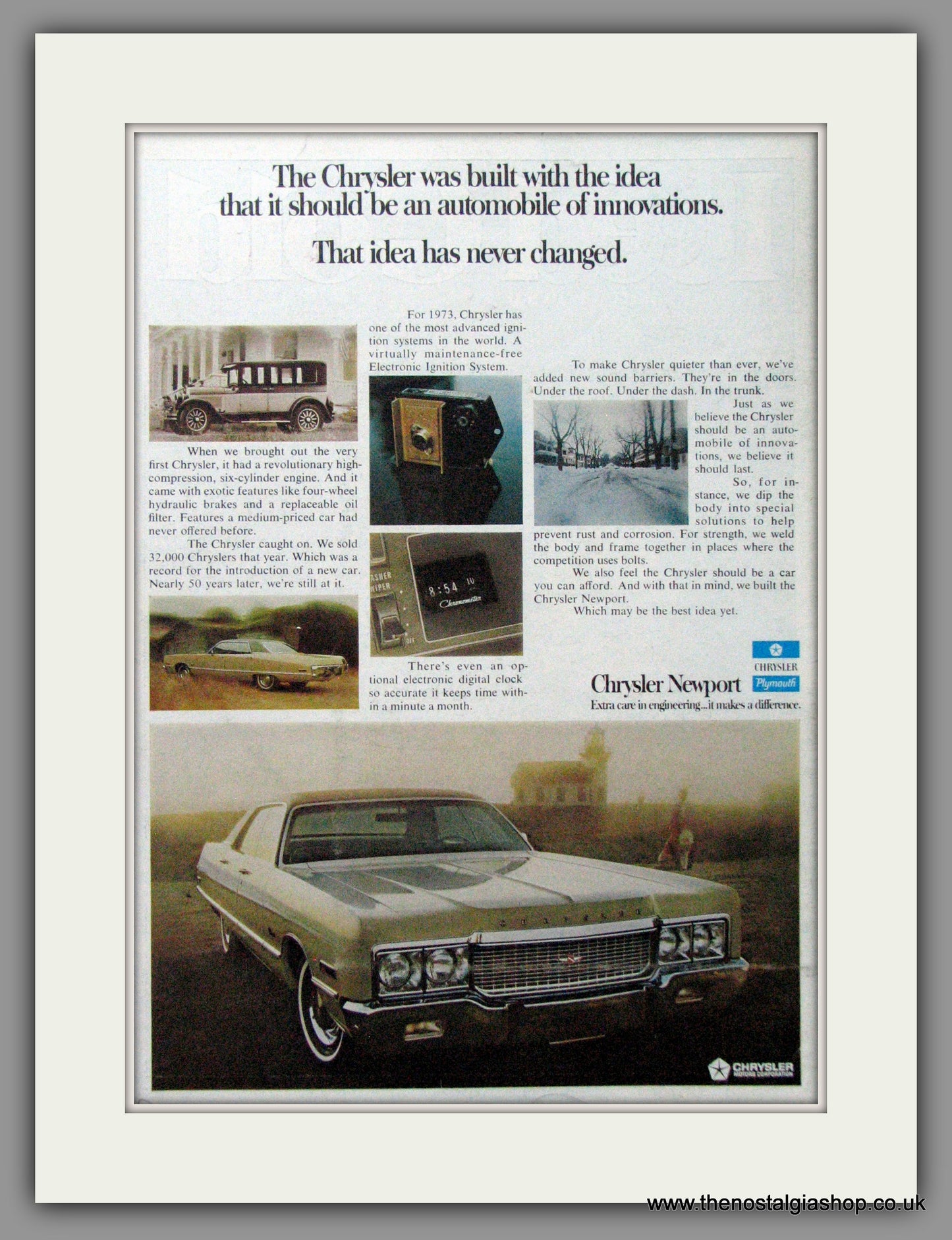 Chrysler Newport '73. Original American Advert 1973 (ref AD52586)