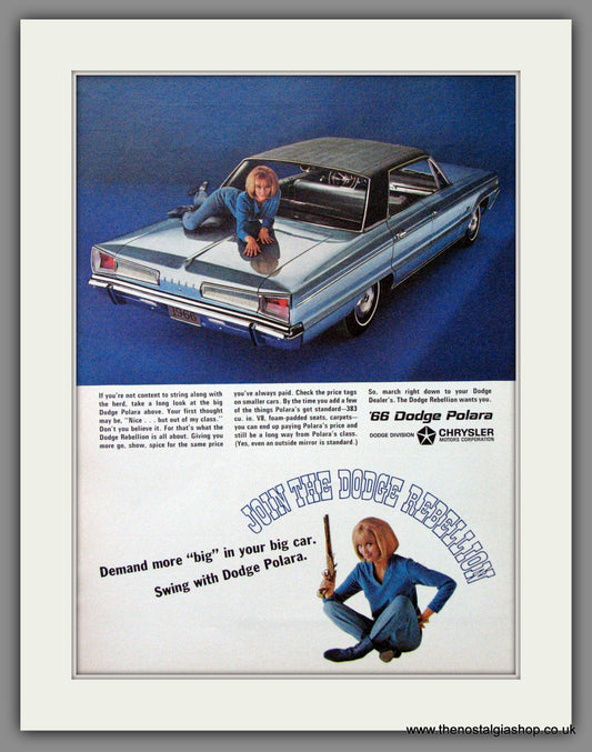 Dodge Polara '66. Original American Advert 1966 (ref AD52644)