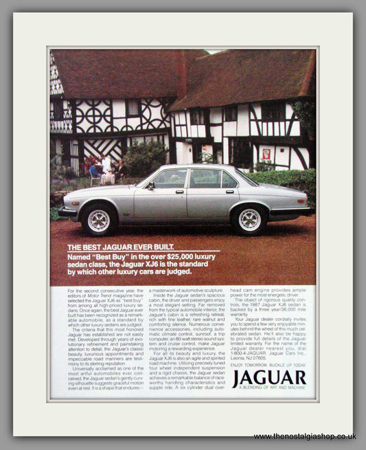 Jaguar XJ6. 1986 Original American Advert (ref AD52046)