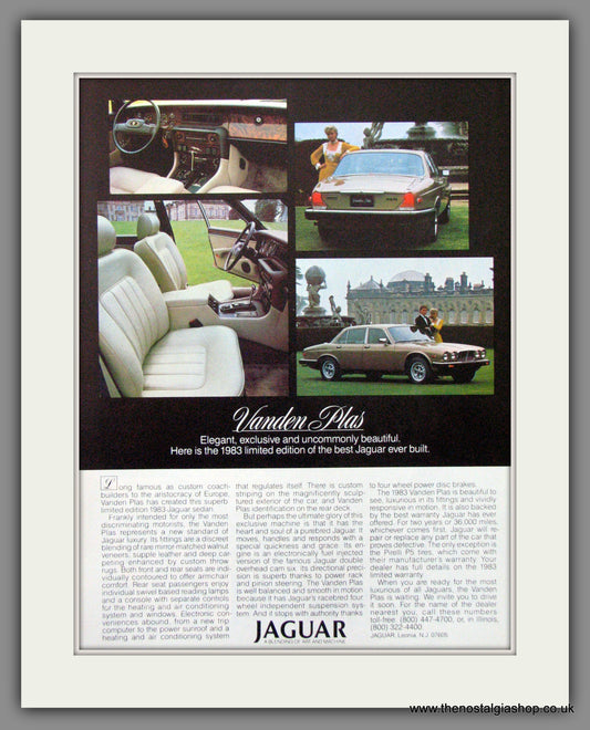 Jaguar XJ Vanden Plas. 1983 Original American Advert (ref AD52051)