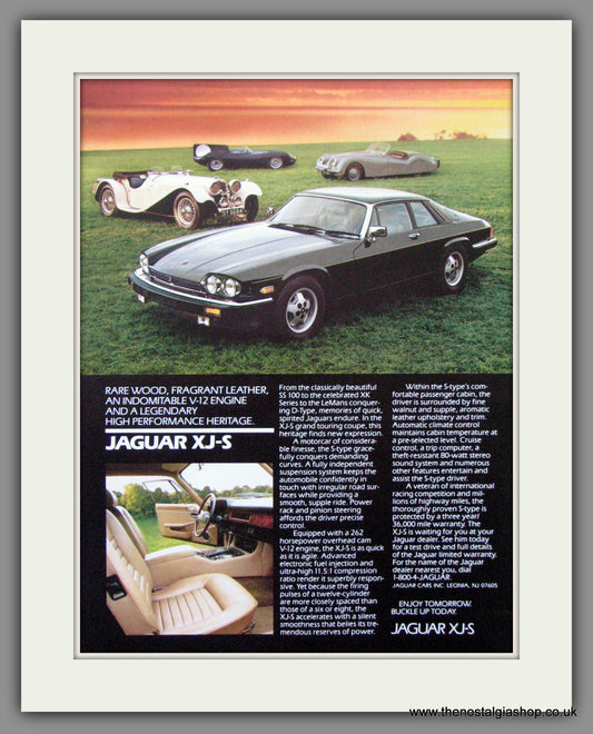 Jaguar XJ-S. 1986 Original American Advert (ref AD52052)